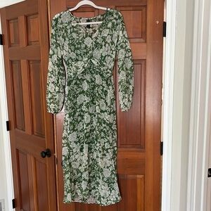 Mango midi printed dress